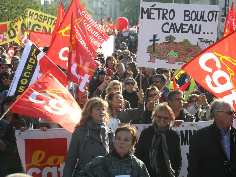 manifestation contre la réforme des retraites en 2010 à Avignon Options - Le journal de l’Ugict-CGT